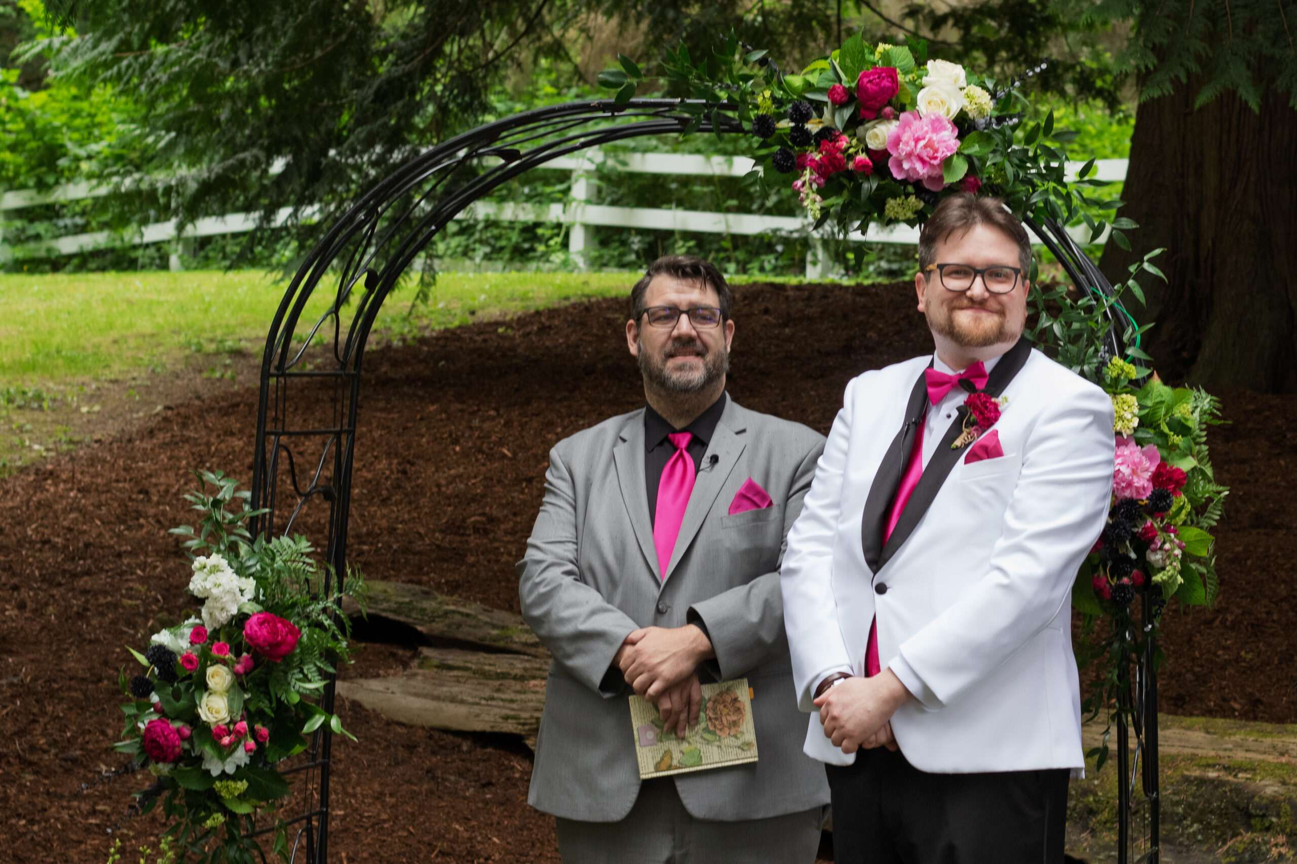 The groom waiting for the bride.